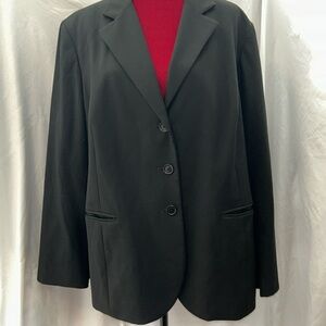 Lauren Ralph Lauren Women’s 18W Black Classic Front Button Blazer